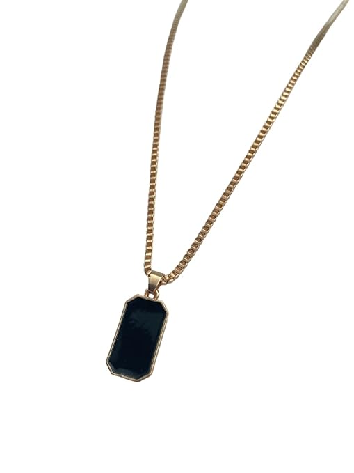 Bold Black Chip Necklace – Unique, Edgy Jewelry Piece for Fashion Lovers - My Store