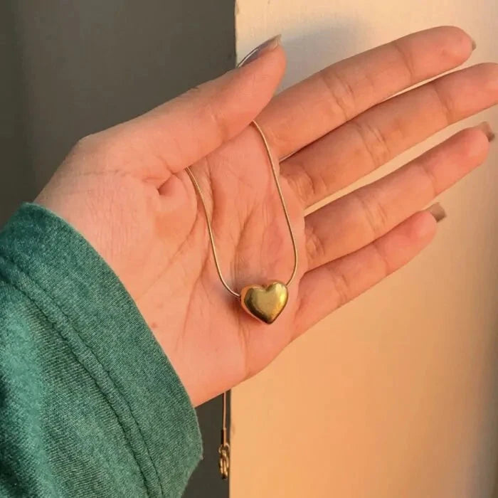 Anti-Tarnish 3D Heart Necklace for Everyday Shine - My Store