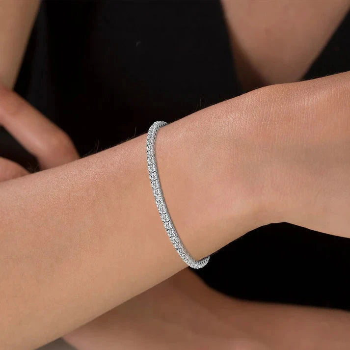 Elegant Silver Tennis Bracelet – Dainty, Classic Jewelry Piece - My Store