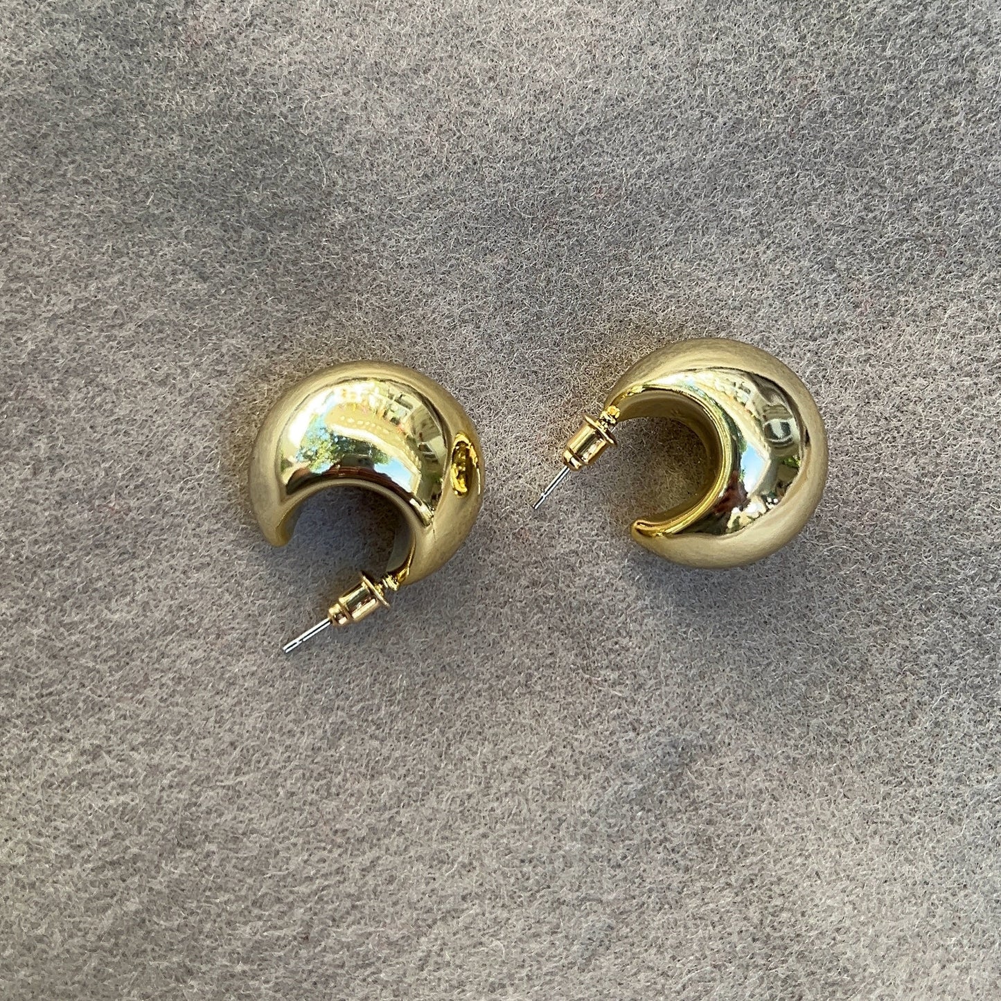 Golden Crescent Earrings - My Store