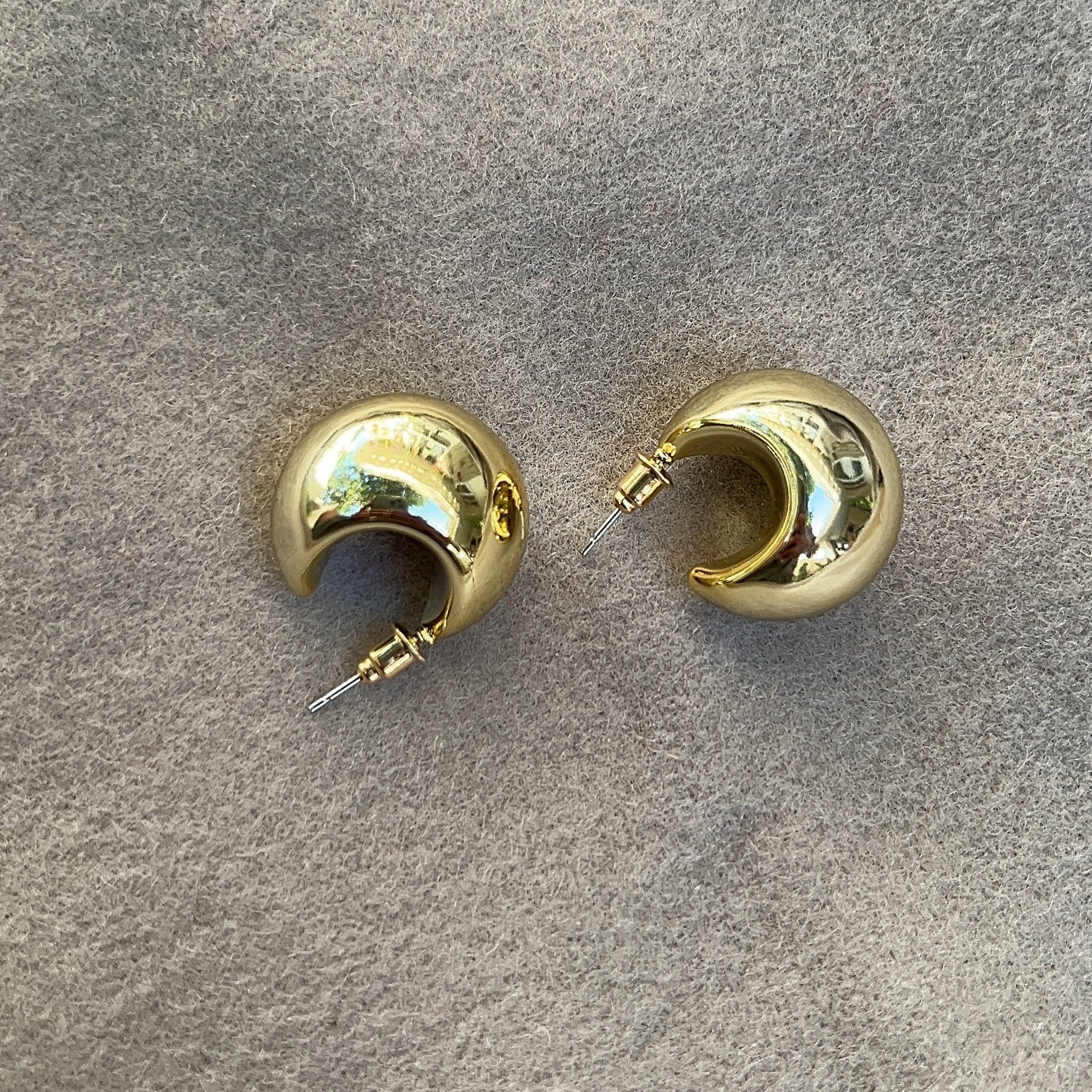 Golden Crescent Earrings - My Store