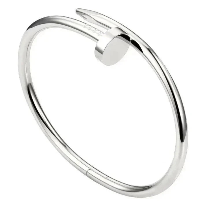 Silver Cartier Nail & Love Bangle + Tennis Bracelet – Timeless Designer-Inspired Set - My Store