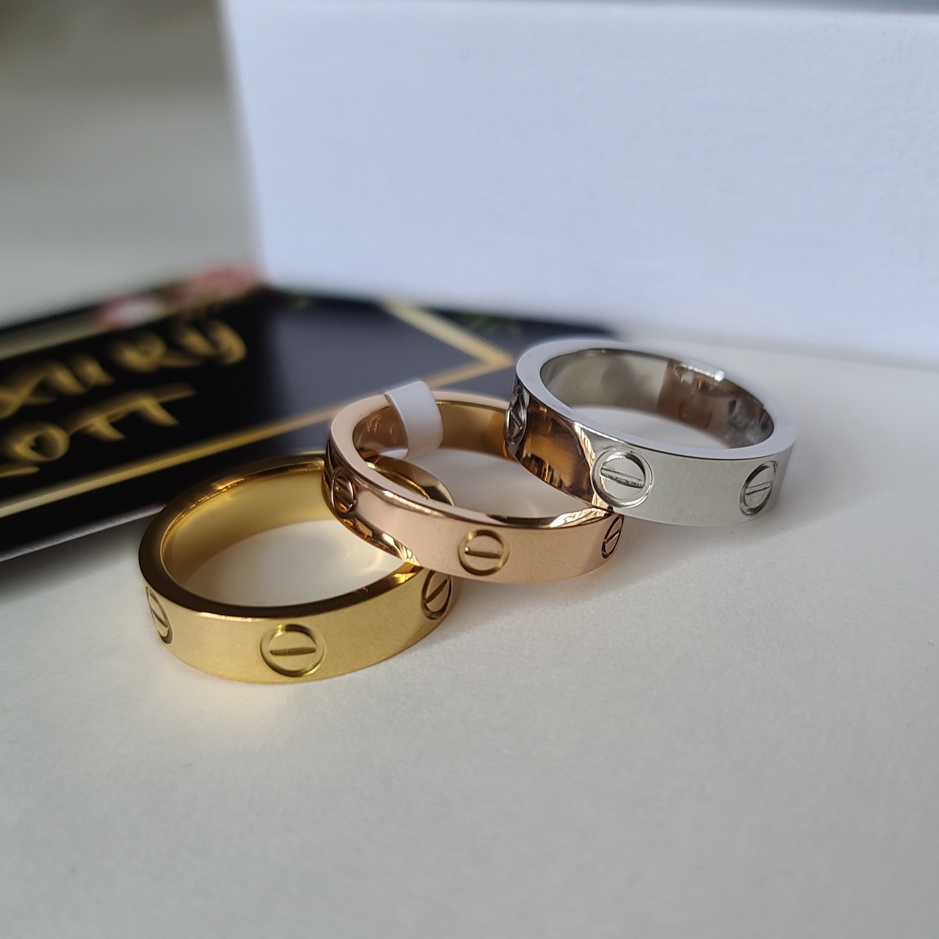 Luxury Ring Duo – Cartier Style Matching Rings for Him & Her - My Store