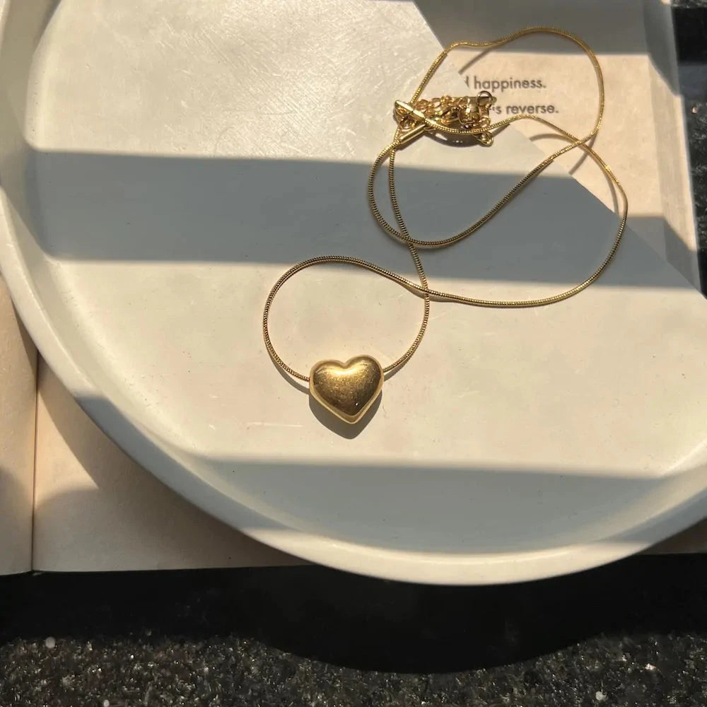 Anti-Tarnish 3D Heart Necklace for Everyday Shine - My Store