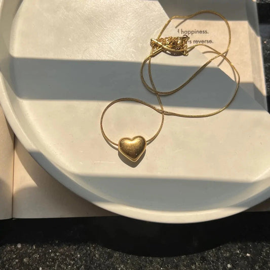 Anti-Tarnish 3D Heart Necklace for Everyday Shine - My Store