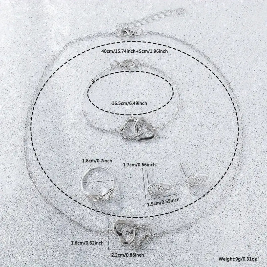 Women'S 6pcs Quartz Watch Set.