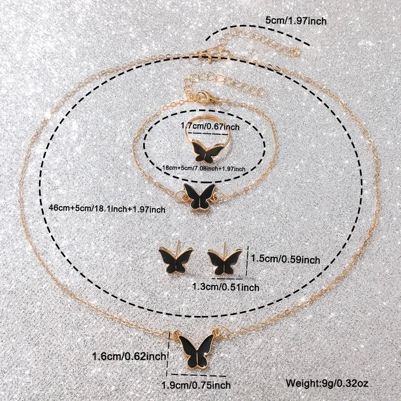 6pcs Women's Casual Digital Quartz Watch Set.