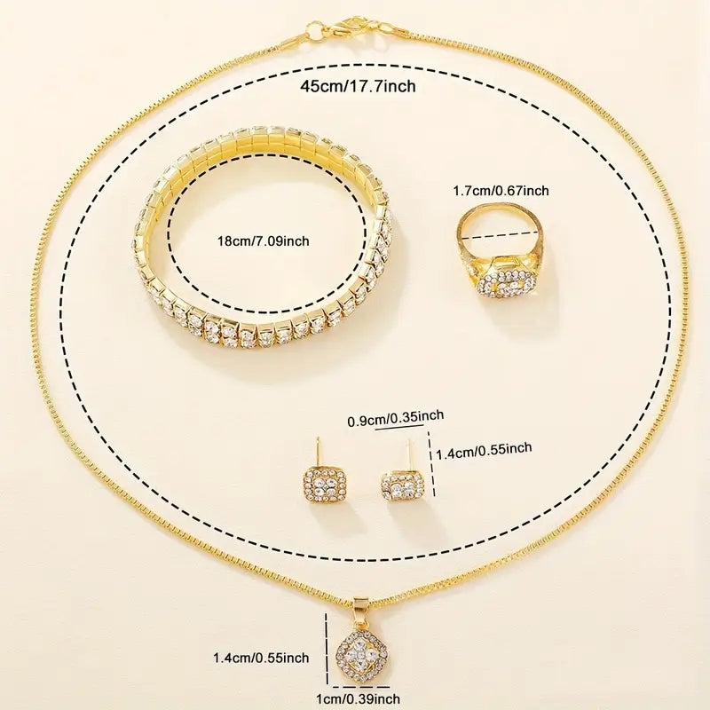 6pcs Luxury Fashion Women'S Jewelry Set.