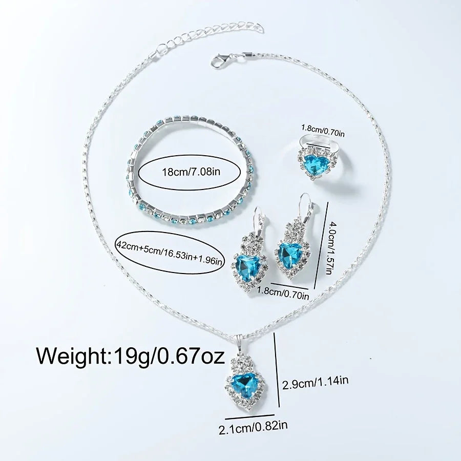 1pc Women's Fashion Quartz Watch + 5pcs Jewelry.