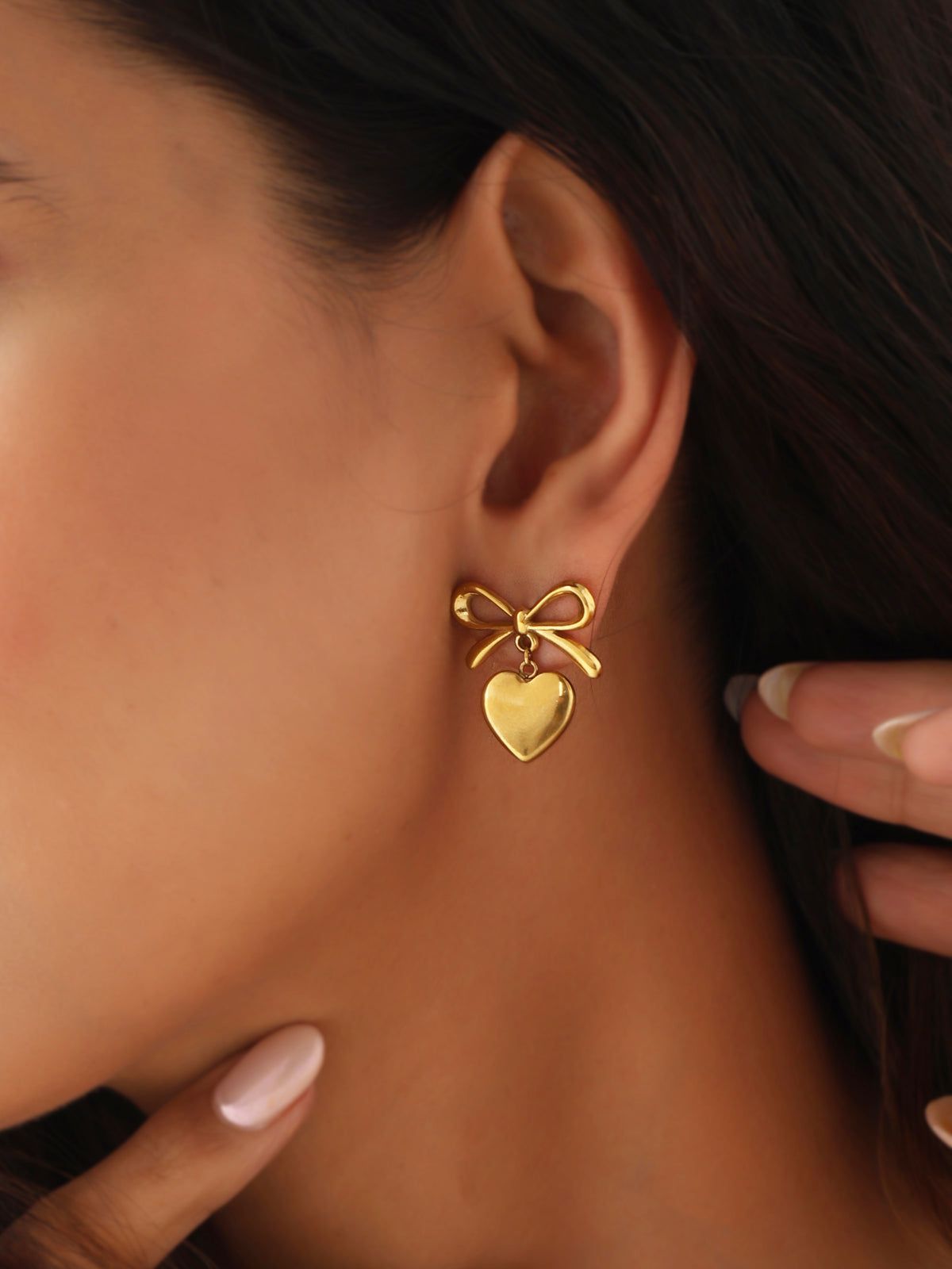 Heart Bow Earrings in Pakistan – Buy Cute Earrings Online for Girls