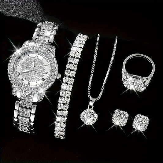 6pcs Luxury Fashion Women'S Jewelry Set.